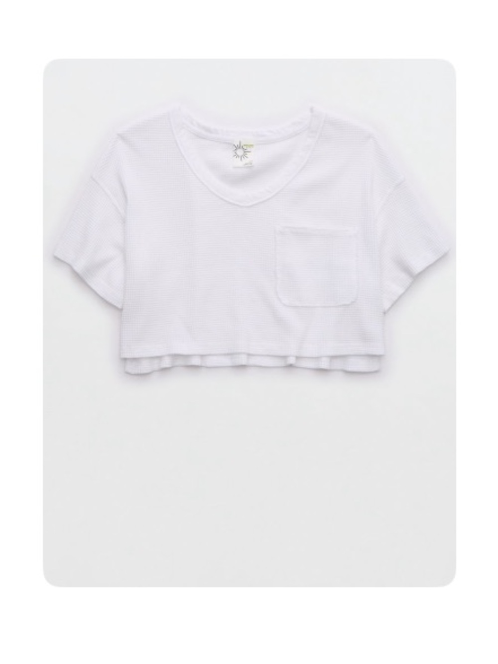 Offline by Aerie Wow! Waffle Voop T-Shirt White